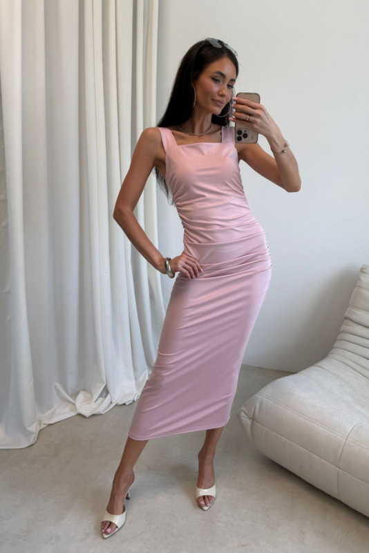Rochie midi roz Zoya