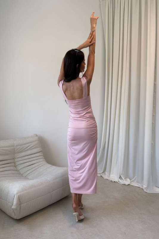 Rochie midi roz Zoya