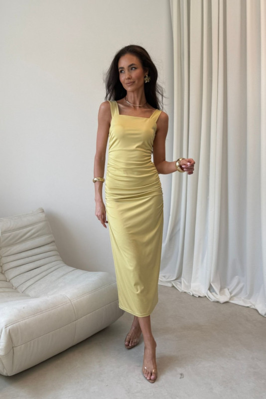 Rochie midi Zoya galbenă