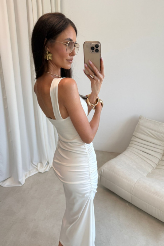 Rochie midi Zoya în culoarea ecru