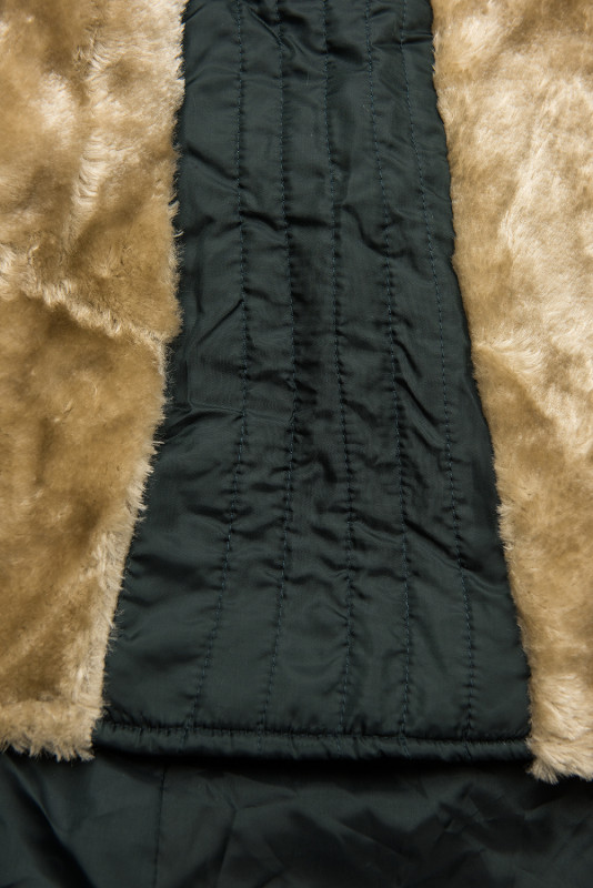 Parka verde închis de toamnă/iarnă cu căptușeală detașabilă