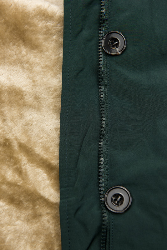 Parka verde închis de toamnă/iarnă cu căptușeală detașabilă