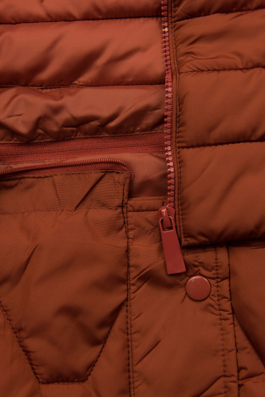 Geacă combinată maro scorțișoară