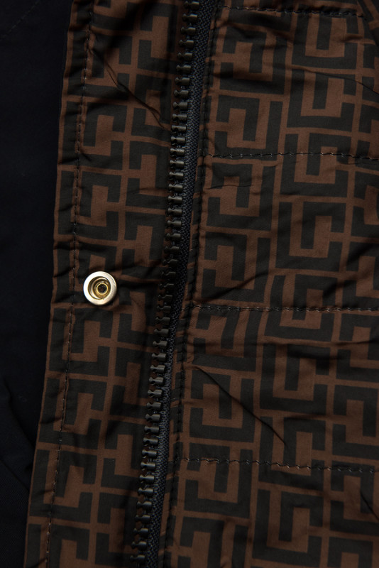 Parka ușoară reversibilă albastru închis