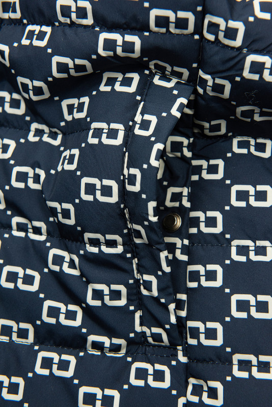 Parka de primăvară-toamnă reversibilă bleumarin