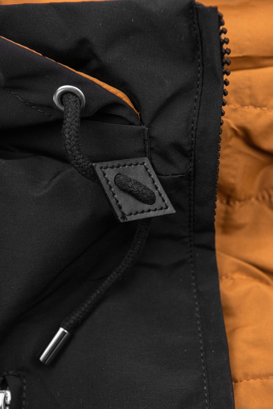 Parka ușoară de tranziție reversibilă negru/caramel