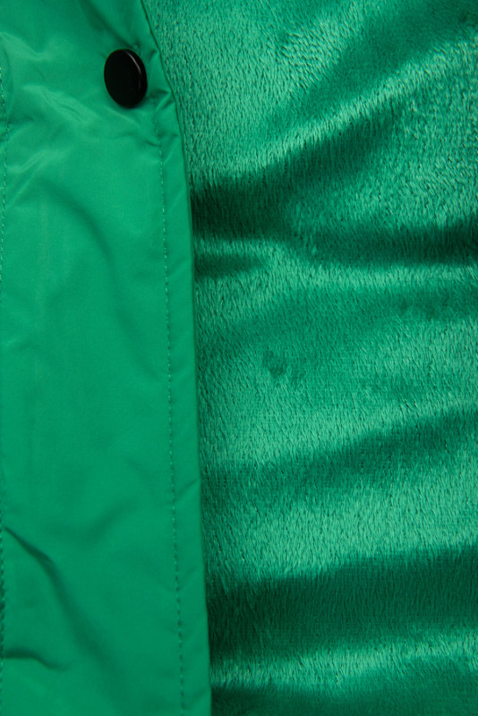 Vestă lungă matlasată verde