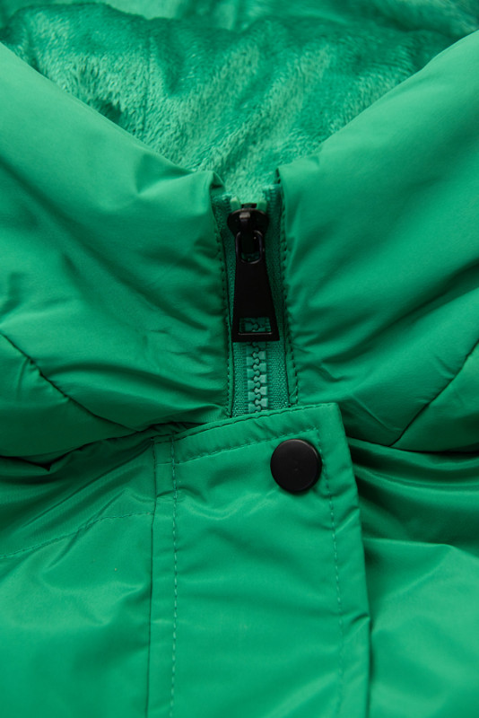 Vestă lungă matlasată verde