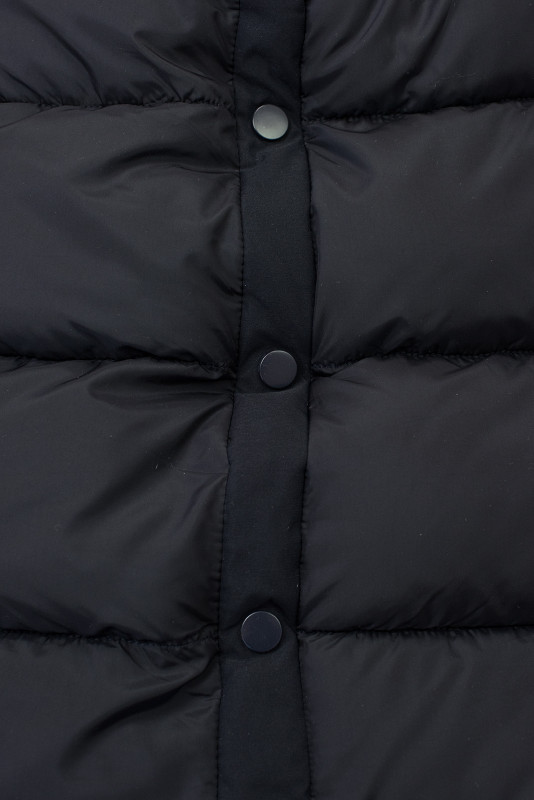 Jachetă lungă de iarnă bluemarin cu blană