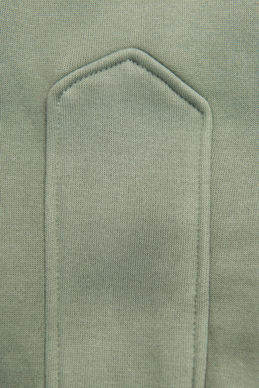 Hanorac alungit verde salvie cu buzunare