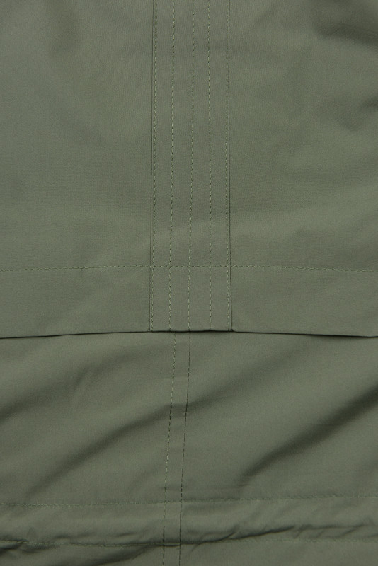 Parka lungă de iarnă pentru femei, cu șnur în talie verde