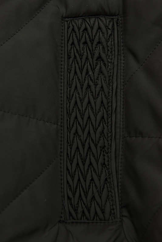 Geacă matlasată de primăvară pentru damă neagră