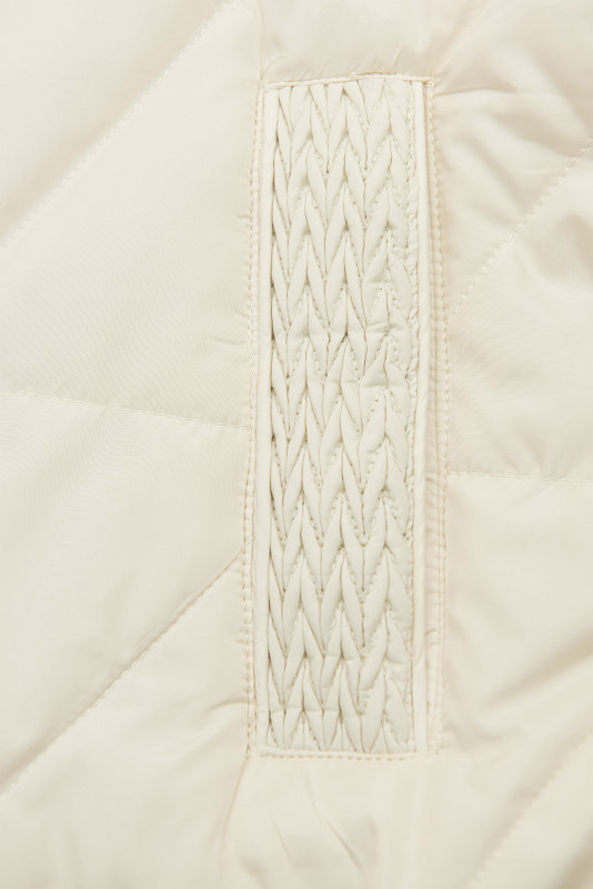 Geacă matlasată de primăvară pentru damă ecru