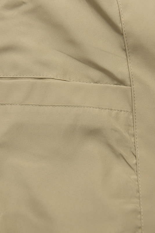 Parka lungă cu imprimeu în glugă bej