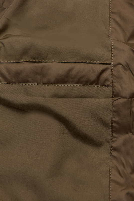 Vestă matlasată pentru damă cu glugă detașabilă maro