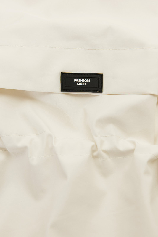 Parka alb-crem pentru primăvară/toamnă