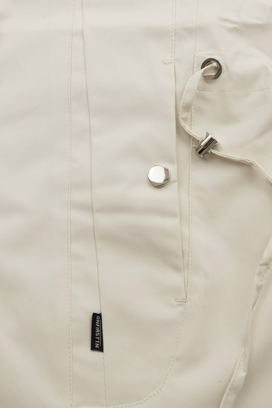 Parka alb-crem pentru primăvară/toamnă