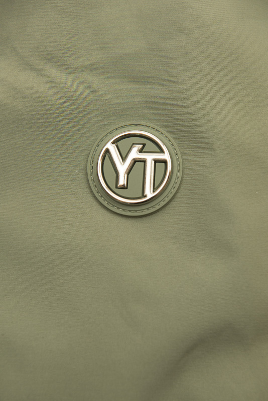 Parka de primăvară cu glugă mare khaki