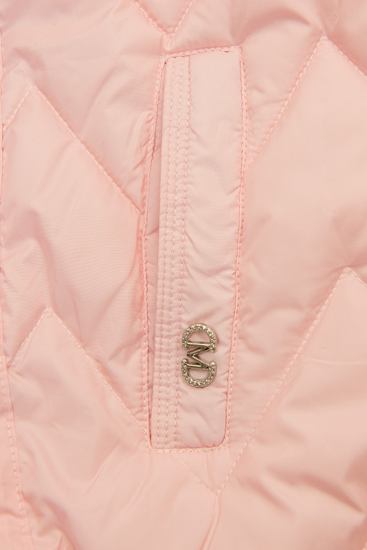 Vestă alungită roz deschis