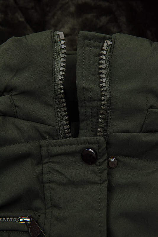 Geacă călduroasă matlasată khaki