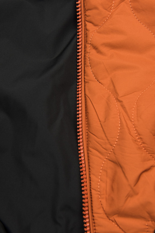 Parka de toamnă matlasată portocaliu/negru