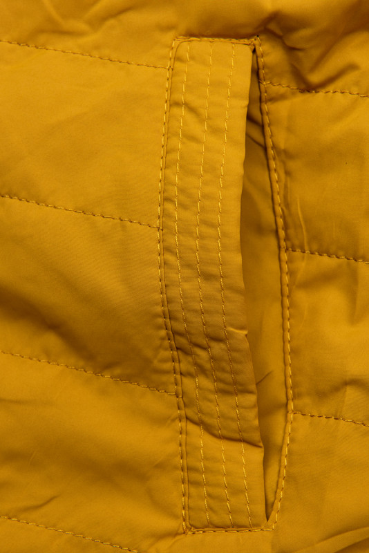 Parka reversibilă de tranziție cu glugă albastru/galben