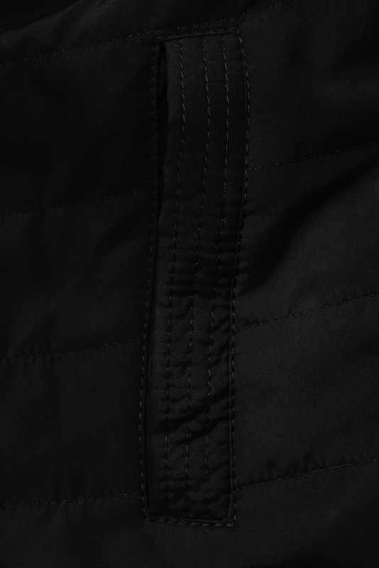 Parka reversibilă de tranziție cu glugă kaki/negru