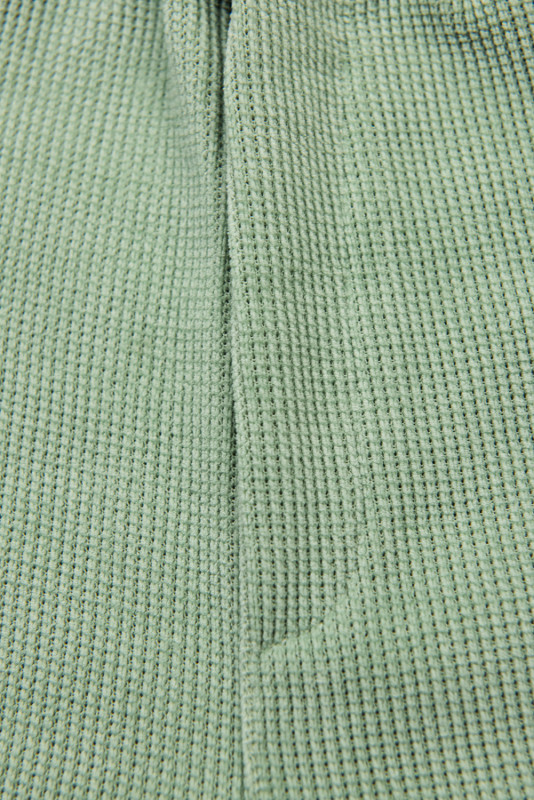 Pantaloni verde deschis casual cu elastic în talie