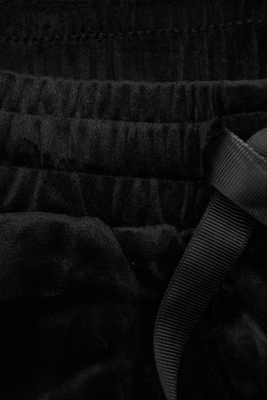 Pantaloni de trening din catifea negri