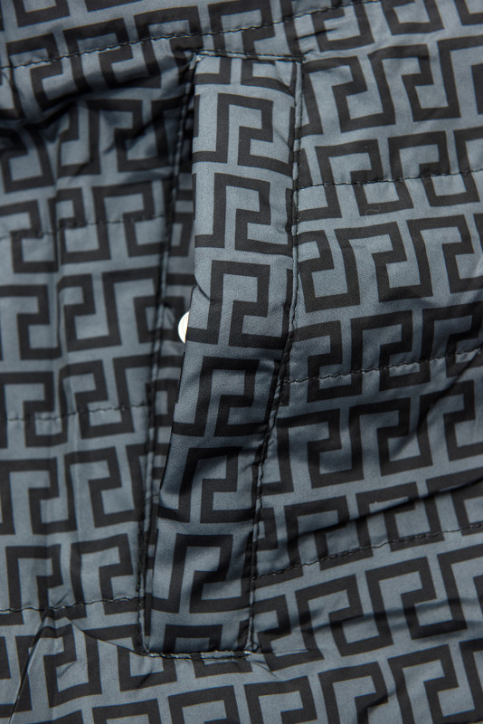 Parka reversibilă de tranziție negru/gri