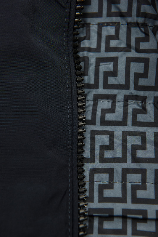 Parka reversibilă cu imprimeu albastru închis/gri