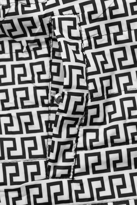 Parka reversibilă de tranziție negru/alb