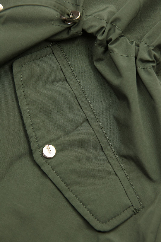 Parka reversibilă de tranziție kaki/maro
