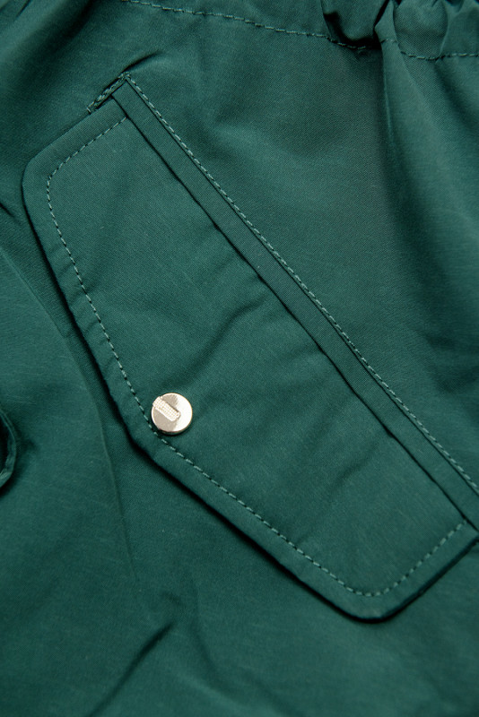 Parka reversibilă de tranziție verde/gri