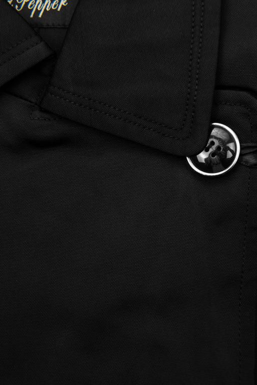 Trench negru cu cordon