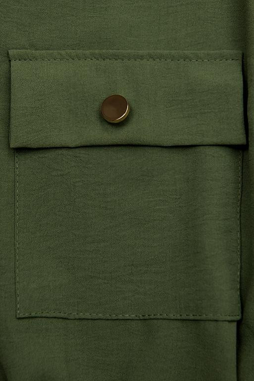 Rochie cămașă kaki