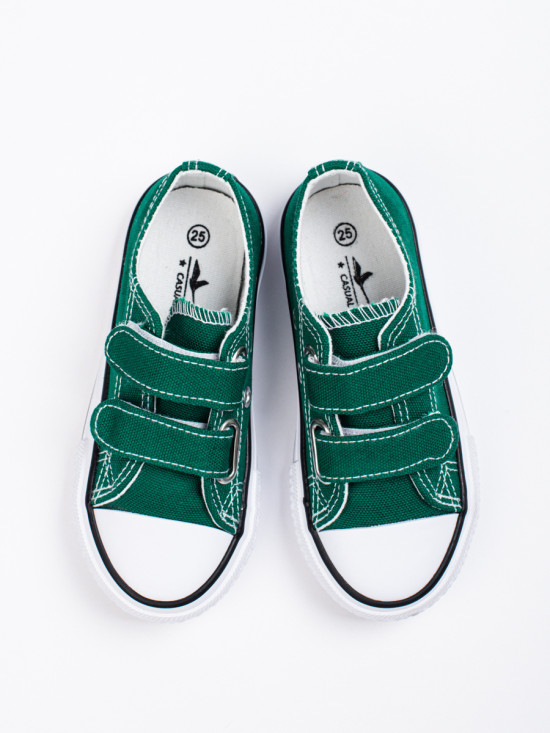 Teniși verde închis pentru copii cu velcro