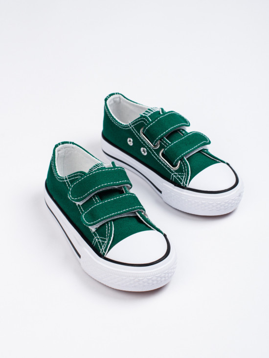Teniși verde închis pentru copii cu velcro
