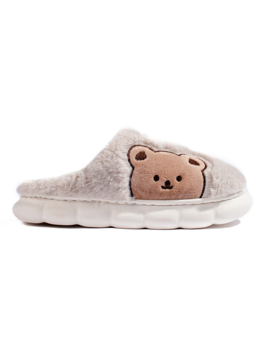 Béžové dámské pantofle BEAR
