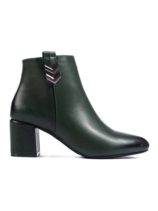 Cizme joase clasice elegante de culoare verde închis