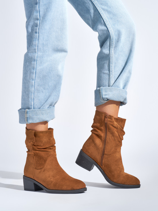 Botine cowboy maro