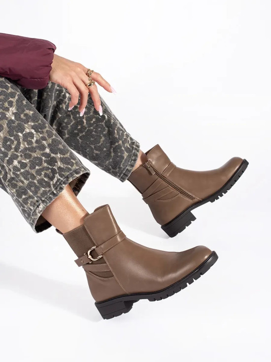 Botine înalte maro