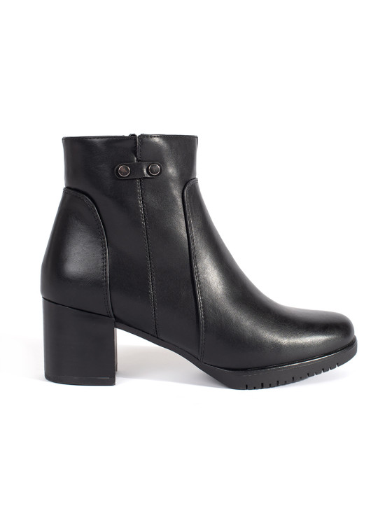 Botine negre cu toc Sergio Leone