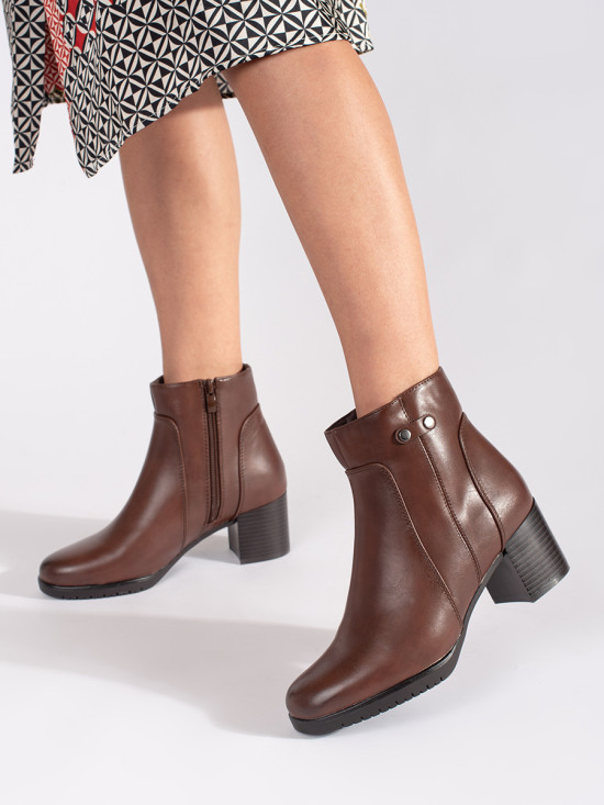 Botine maro cu toc Sergio Leone