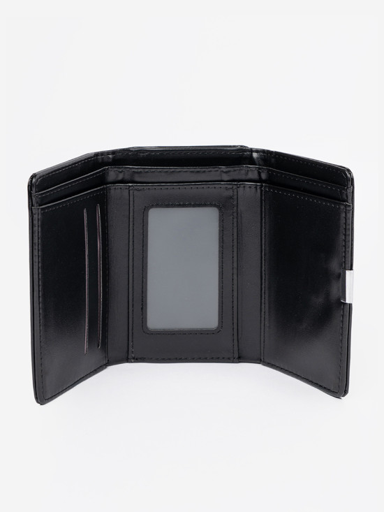 Portofel elegant negru din piele ecologică
