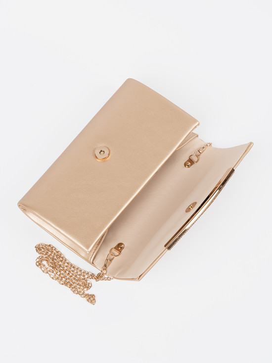 Clutch aurie cu lanț