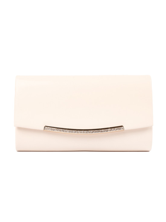 Clutch bej deschis cu lanț