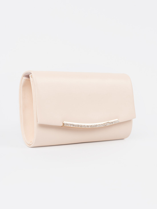 Clutch bej deschis cu lanț