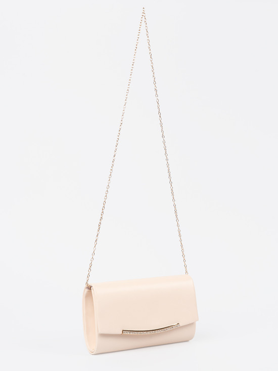Clutch bej deschis cu lanț