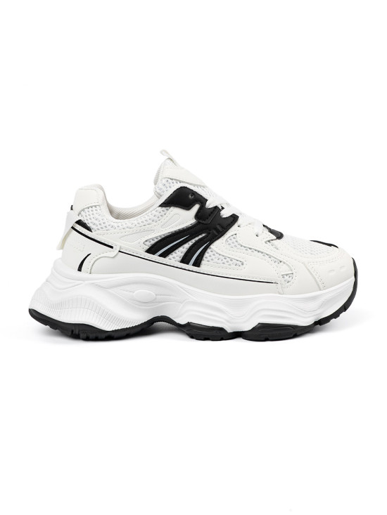 Adidași albi cu talpă groasă